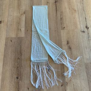 Light Blue Velvet Scarf